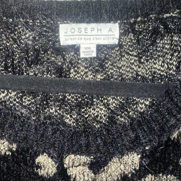 Plus Size Joseph A Leopard Eyelash Knit Sweater XXL - Picture 2 of 4